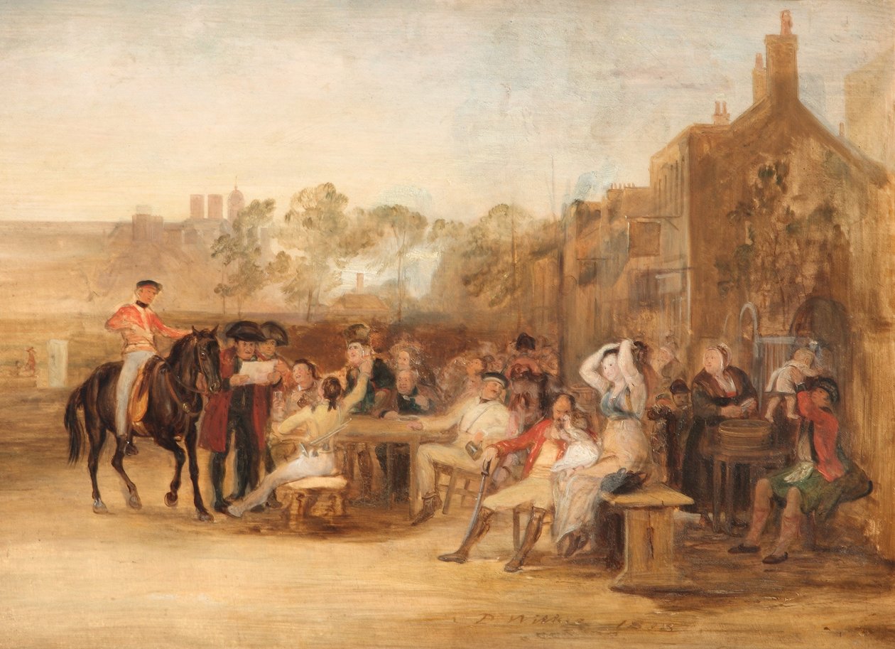 Pensionistas de Chelsea que lêem o despacho de Waterloo, 1819 de David Wilkie