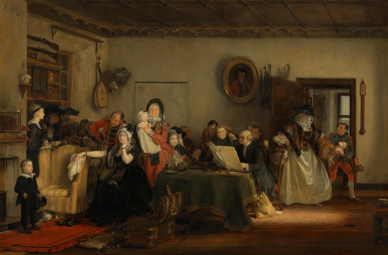 A abertura do testamento de David Wilkie