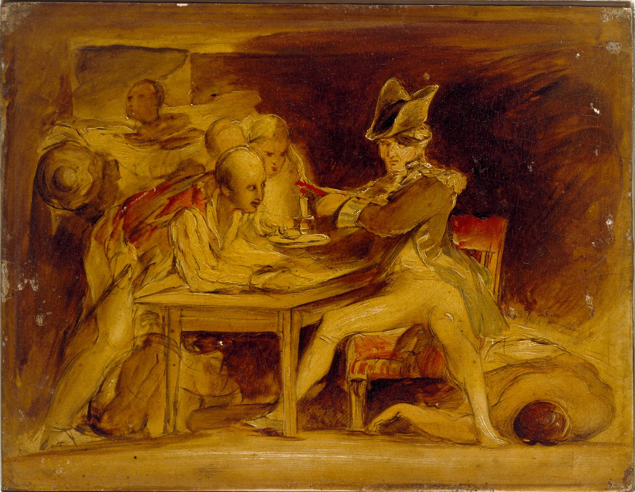 Nelson selando a carta de Copenhague, c1835 de David Wilkie