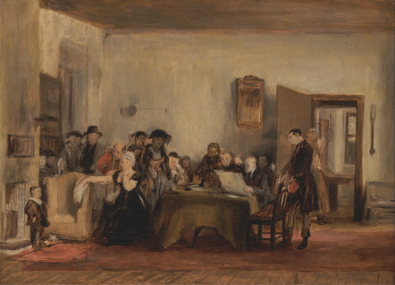 Esboço para &39;A Leitura de um Testamento&39; de David Wilkie