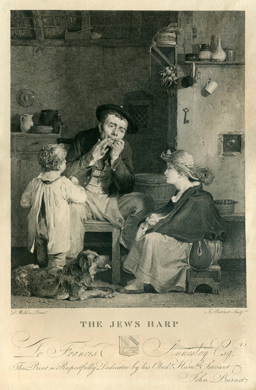 A harpa do judeu, litografia de L de David Wilkie