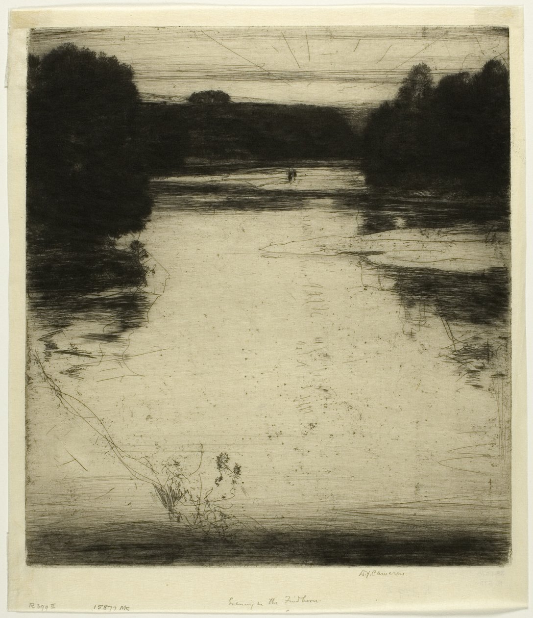 After-Glow (ou Evening) no Findhorn de David Young Cameron