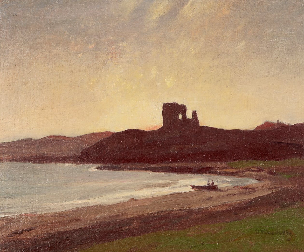 Aros, Ilha de Mull (óleo sobre tela) de David Young Cameron