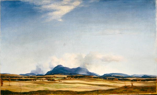 Autumn Clouds, the Ochil Hills, c.1930 (óleo sobre tela) de David Young Cameron