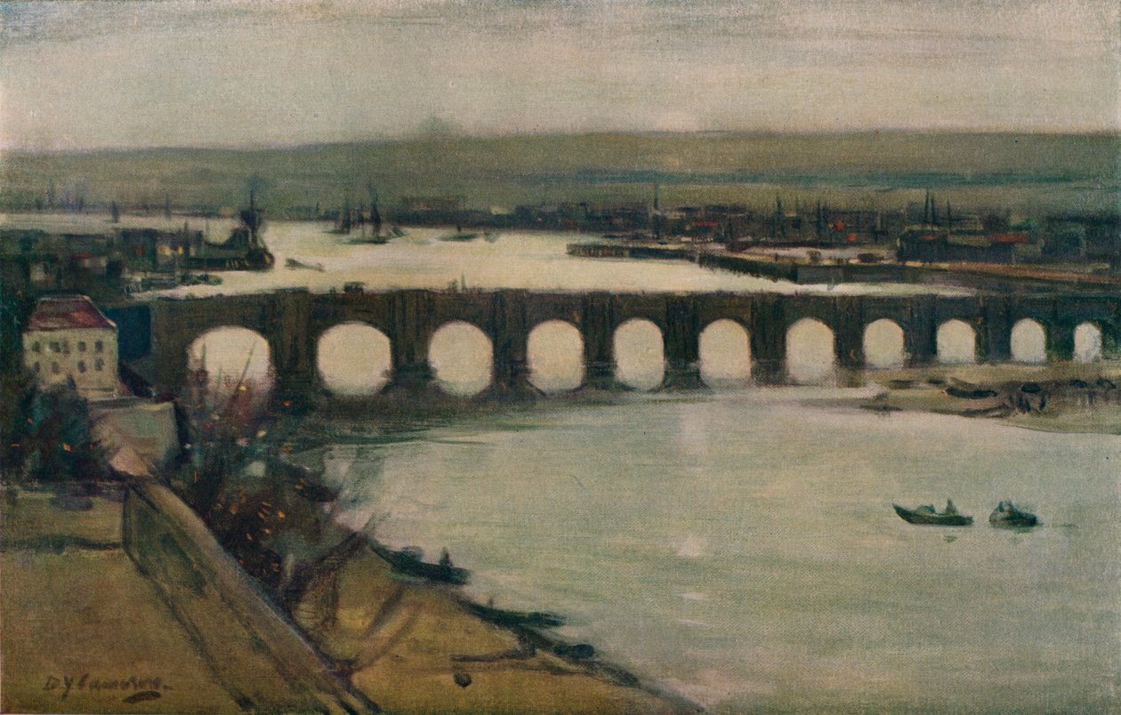 Ponte de Berwick, c1912 de David Young Cameron