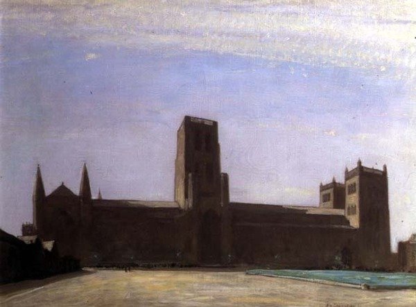 Catedral de Durham (óleo sobre tela) de David Young Cameron