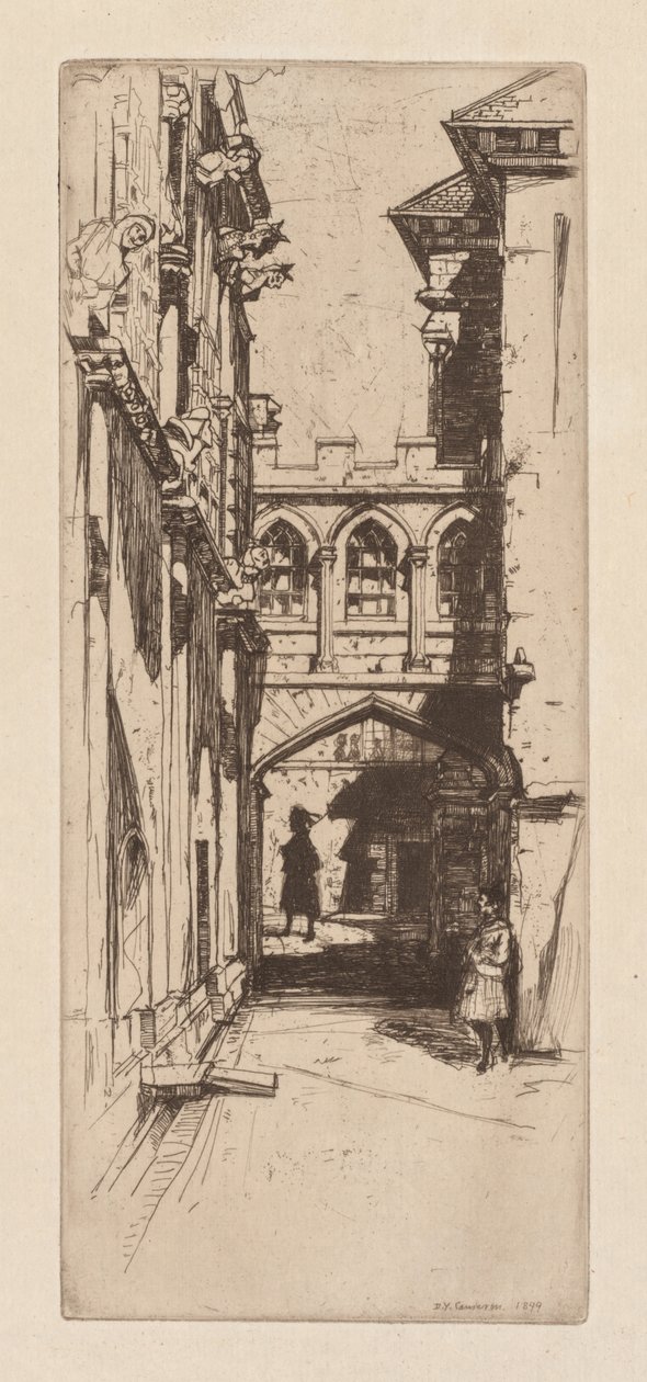 No castelo de Stirling ou em um palácio escocês, um palácio escocês, 1899. de David Young Cameron