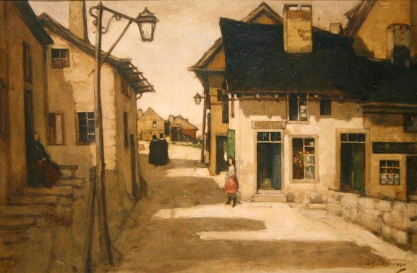 Laroche, Bélgica (óleo sobre tela) de David Young Cameron