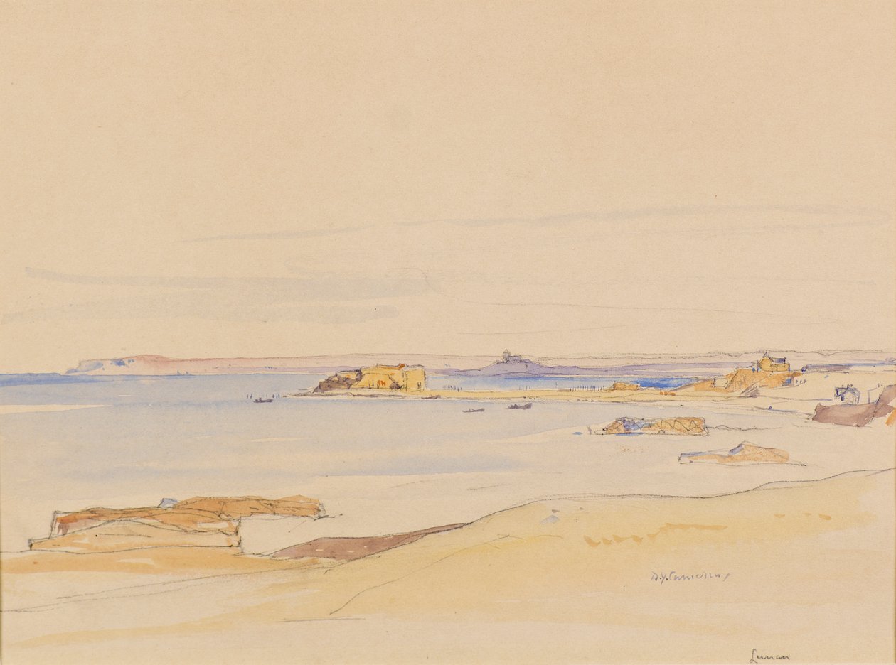 Baía de Lunan (aguarela) de David Young Cameron