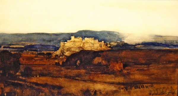 Castelo Stirling (aguarela sobre papel) de David Young Cameron
