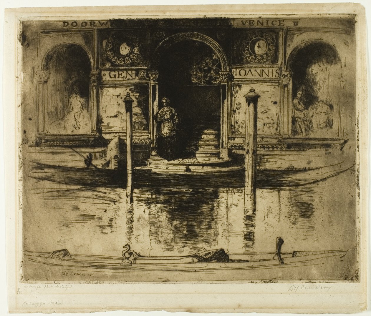 The Palace Doorway, placa 22 do North Italian Set de David Young Cameron