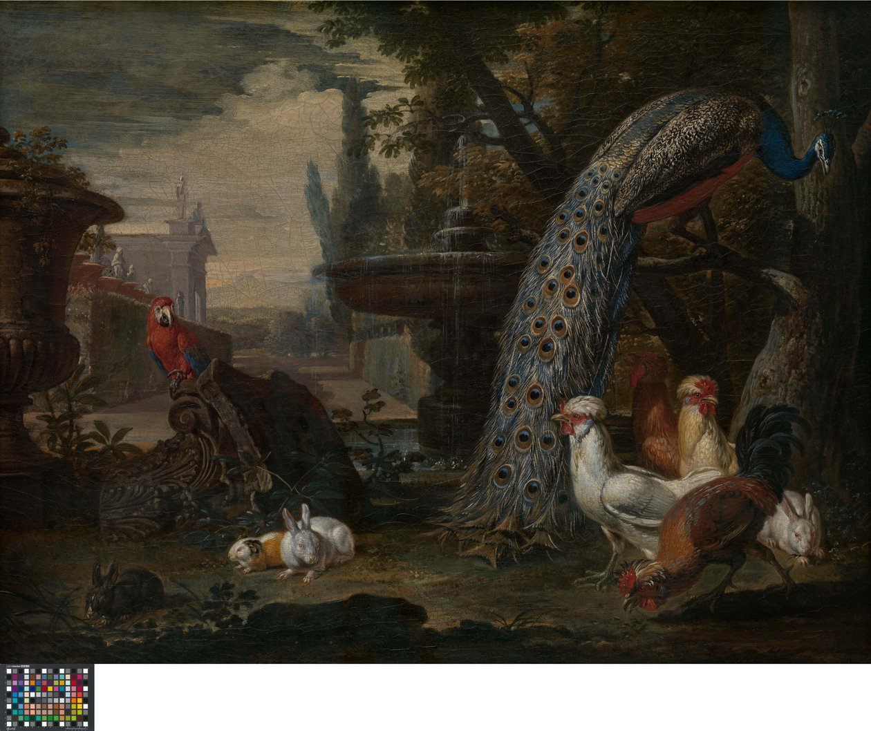 Animais num jardim de David de Coninck