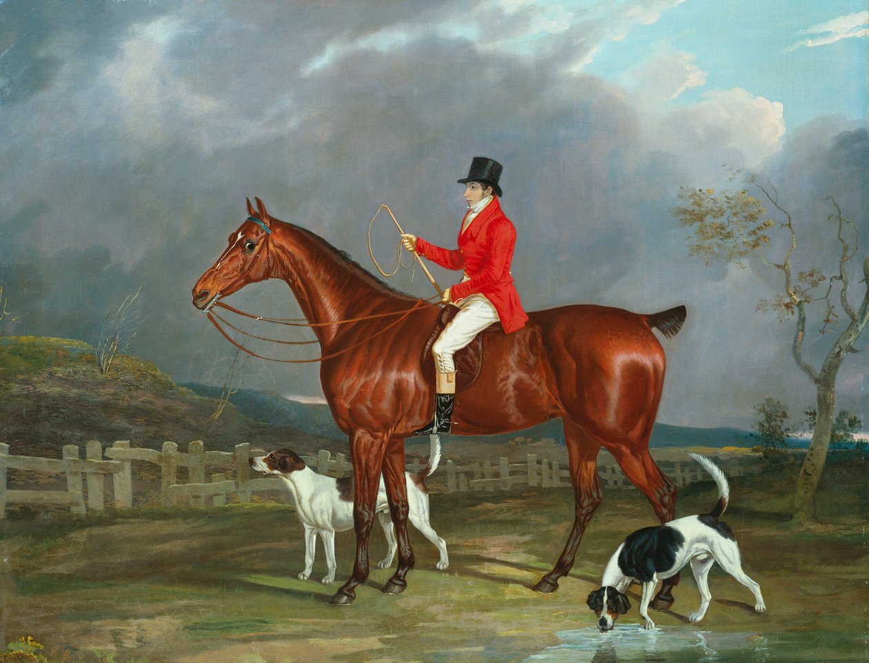 Um caçador e cães de caça, 1824 de David of York Dalby