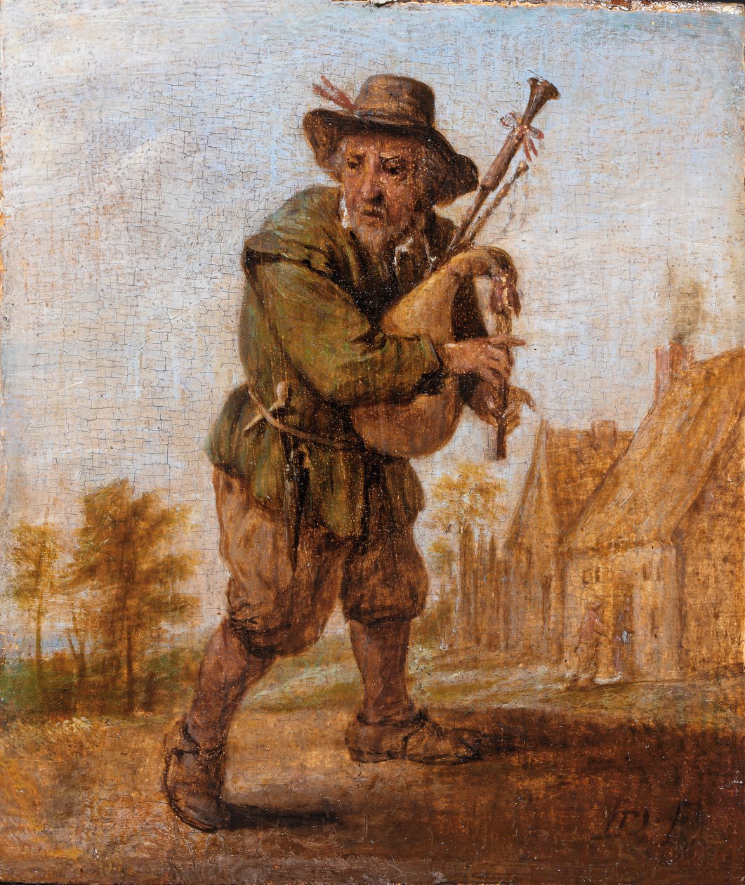 Um tocador de gaita de foles de David Teniers the Younger