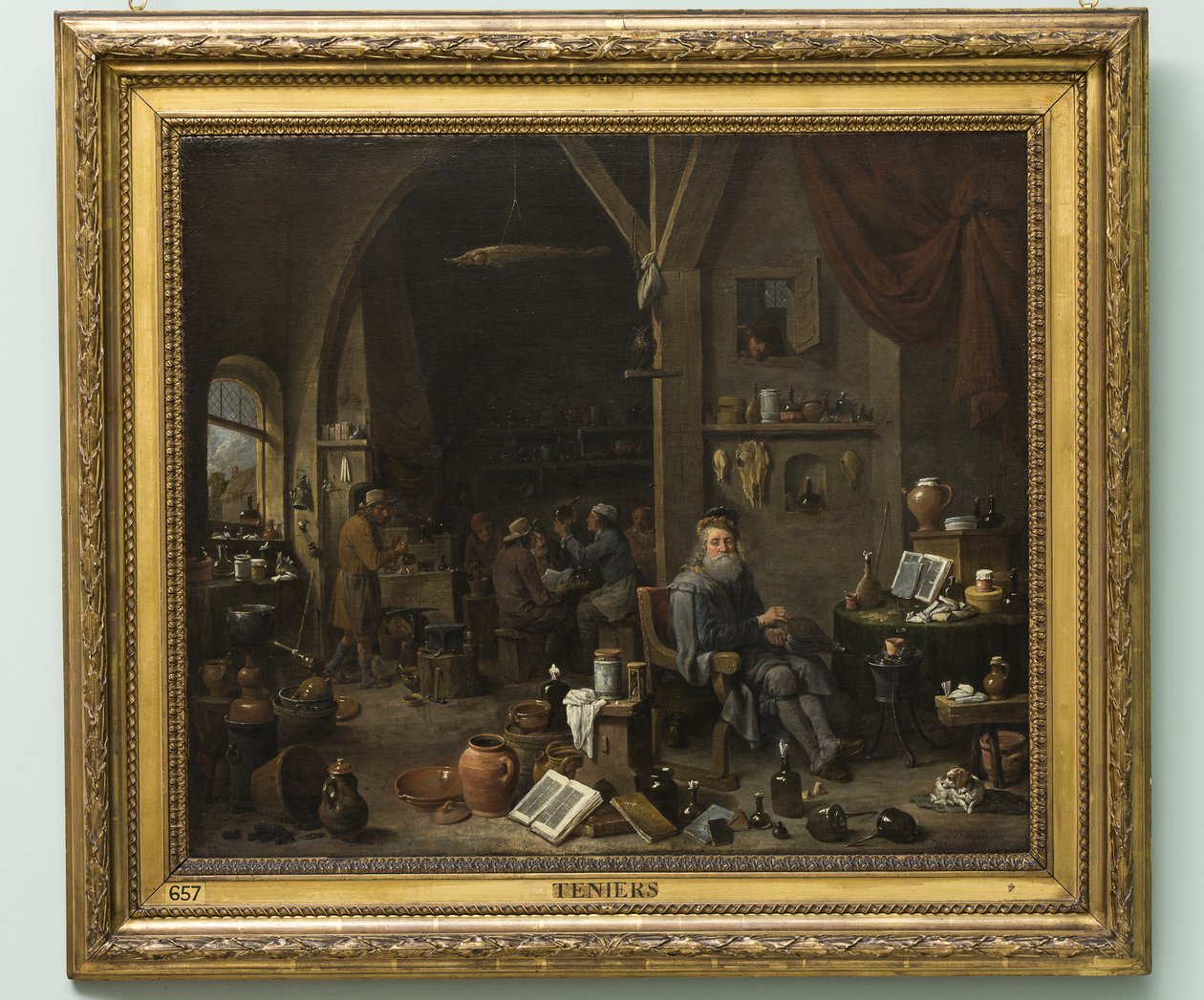 Um alquimista, mais tarde 1670s (óleo sobre tela) de David Teniers the Younger