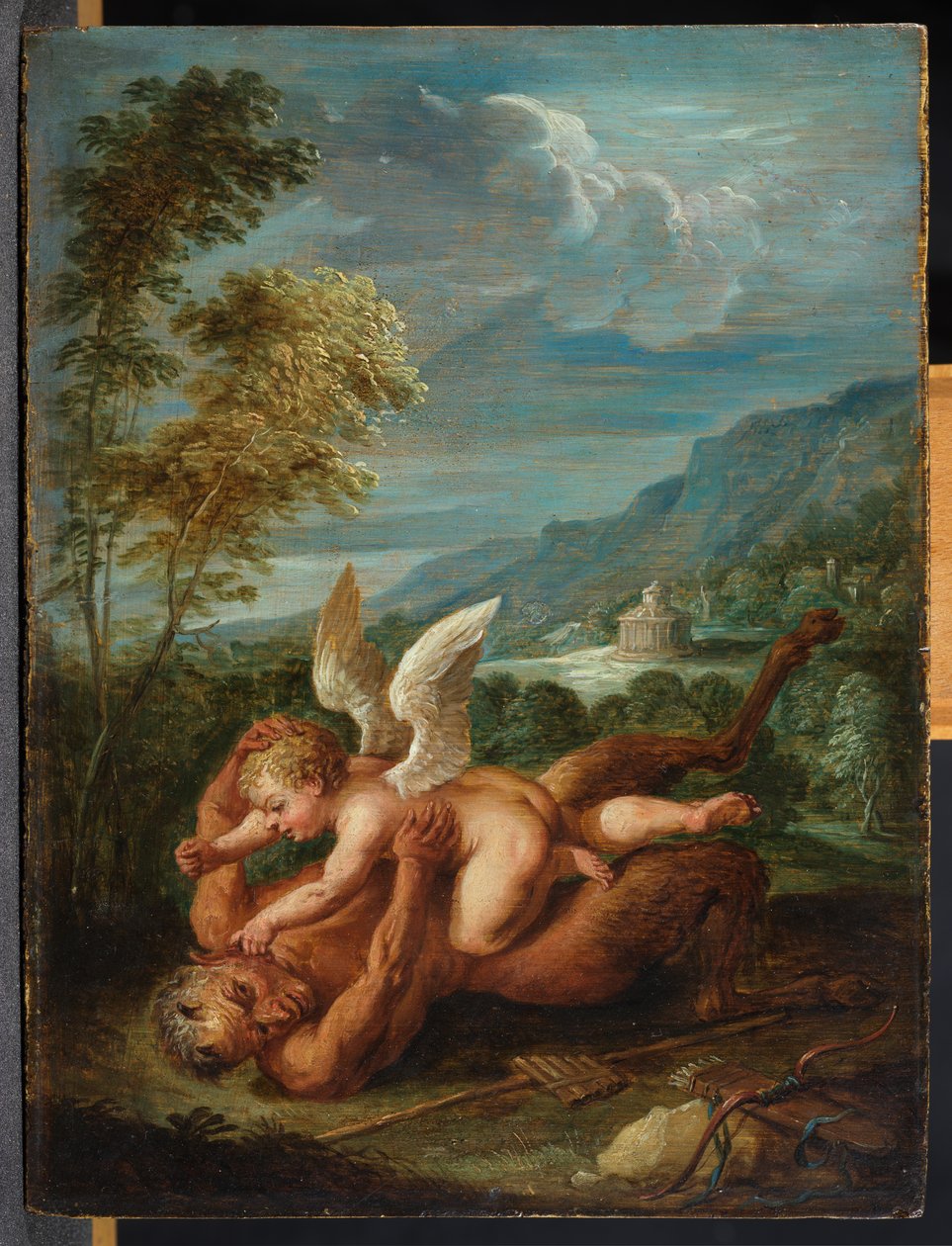 Cupid superando Pan de David Teniers the Younger