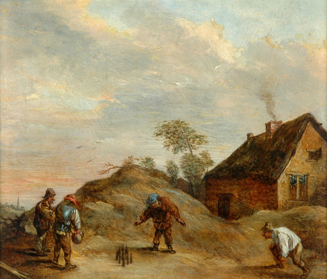 Homens jogando em taças de David Teniers the Younger