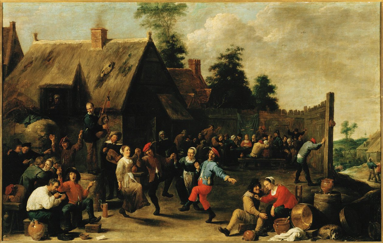 Camponeses em festa de David the Younger Teniers