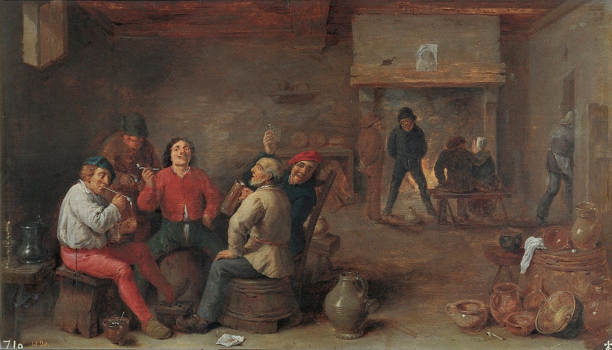 Fumadores e Bebedores de David Teniers the Younger