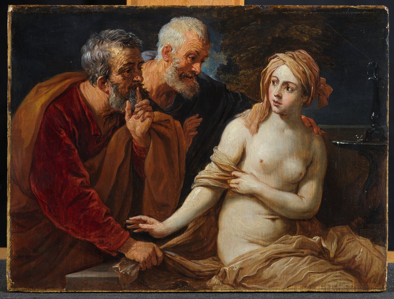 Susannah e os Anciãos, depois de Guido Reni (1575-1642) de David Teniers the Younger