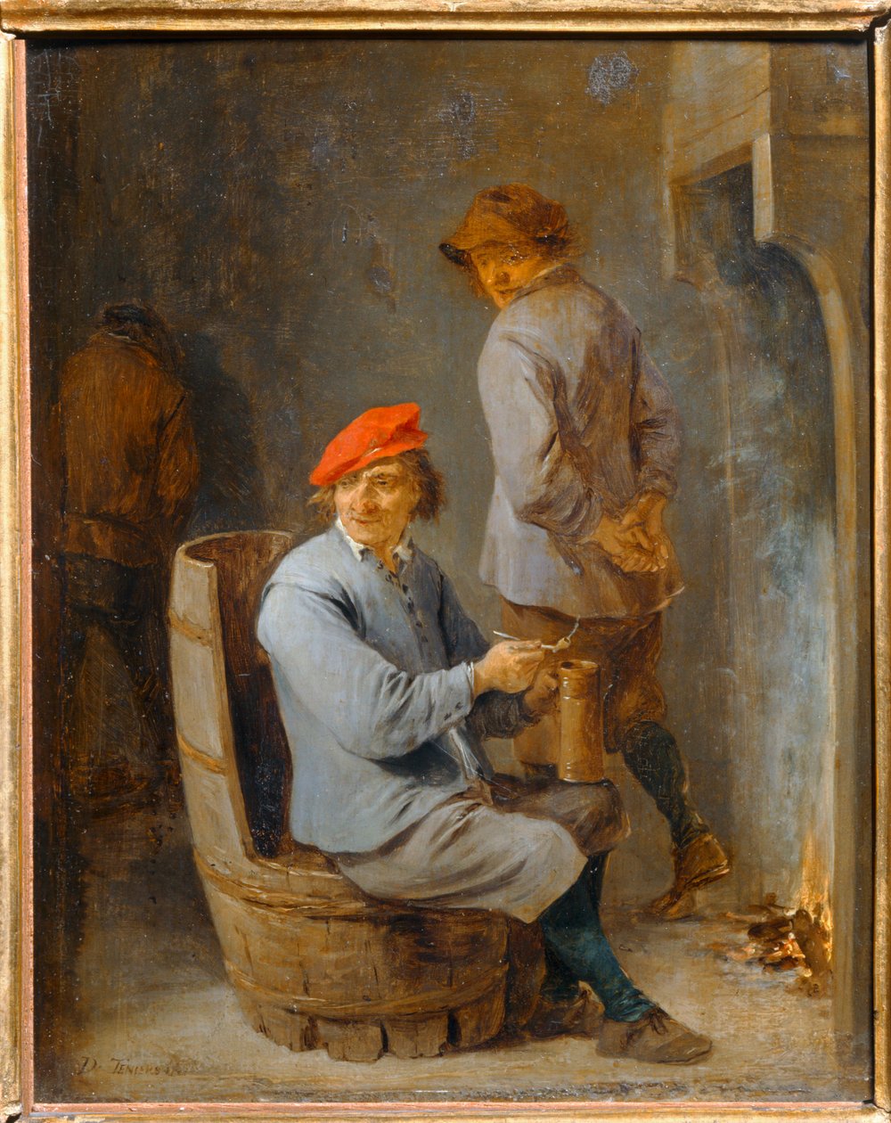 Fumar. Fumador de barril ... de David the Younger Teniers