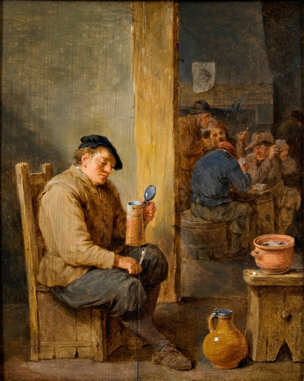 A caneca vazia de David the Younger Teniers