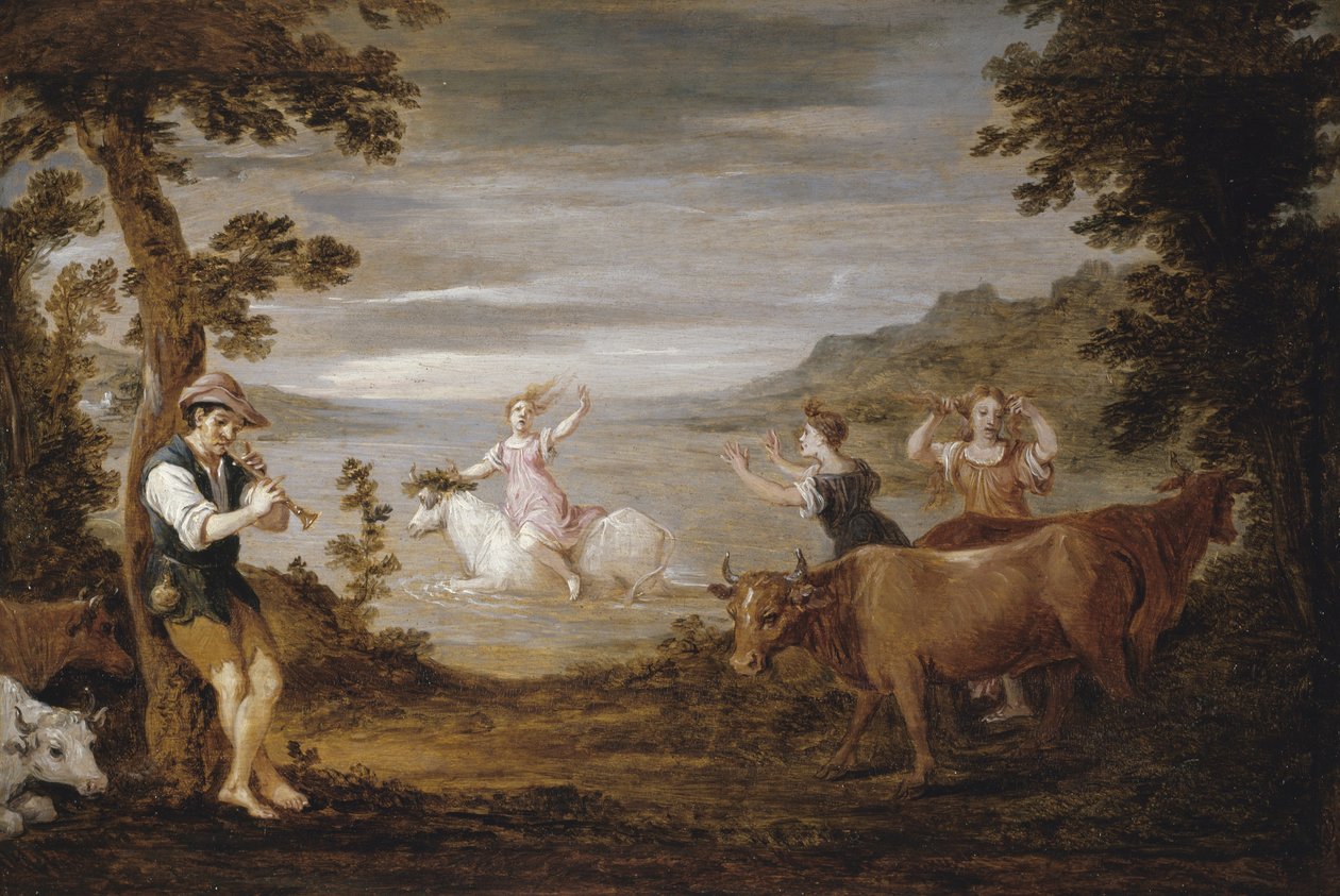 A violação da Europa, 1654-56 de David Teniers the Younger