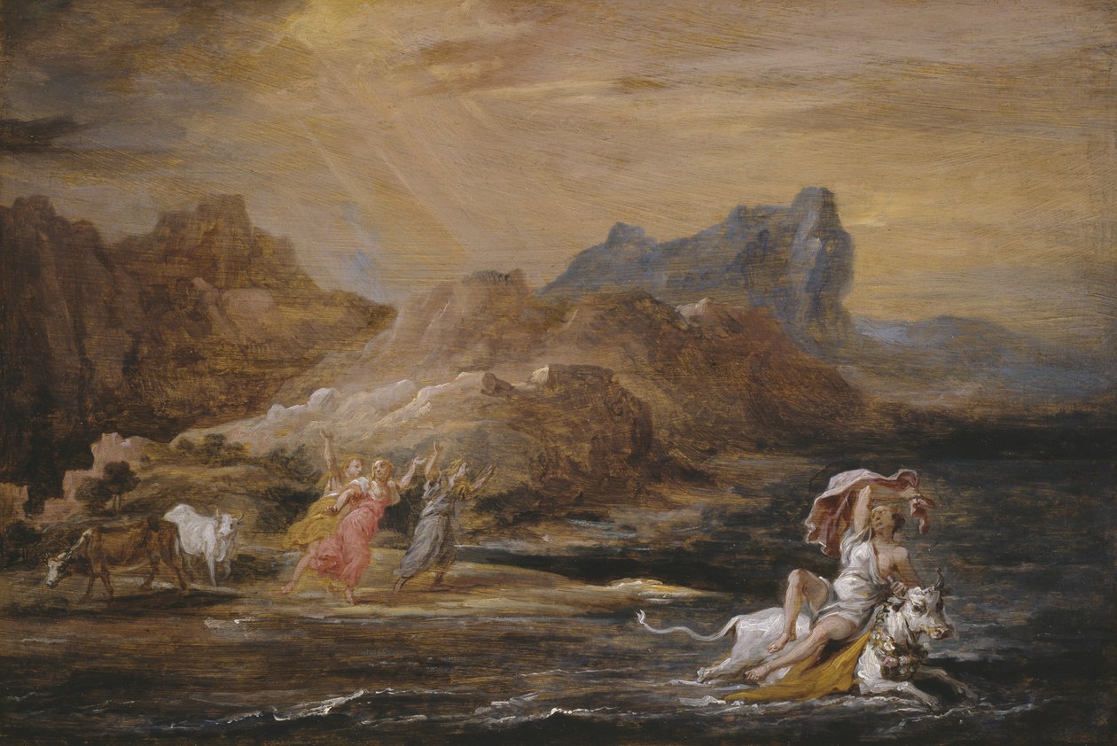 A violação da Europa, 1654-56 de David Teniers the Younger