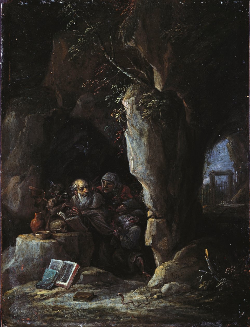 A Tentação de Santo Antônio de David Teniers the Younger