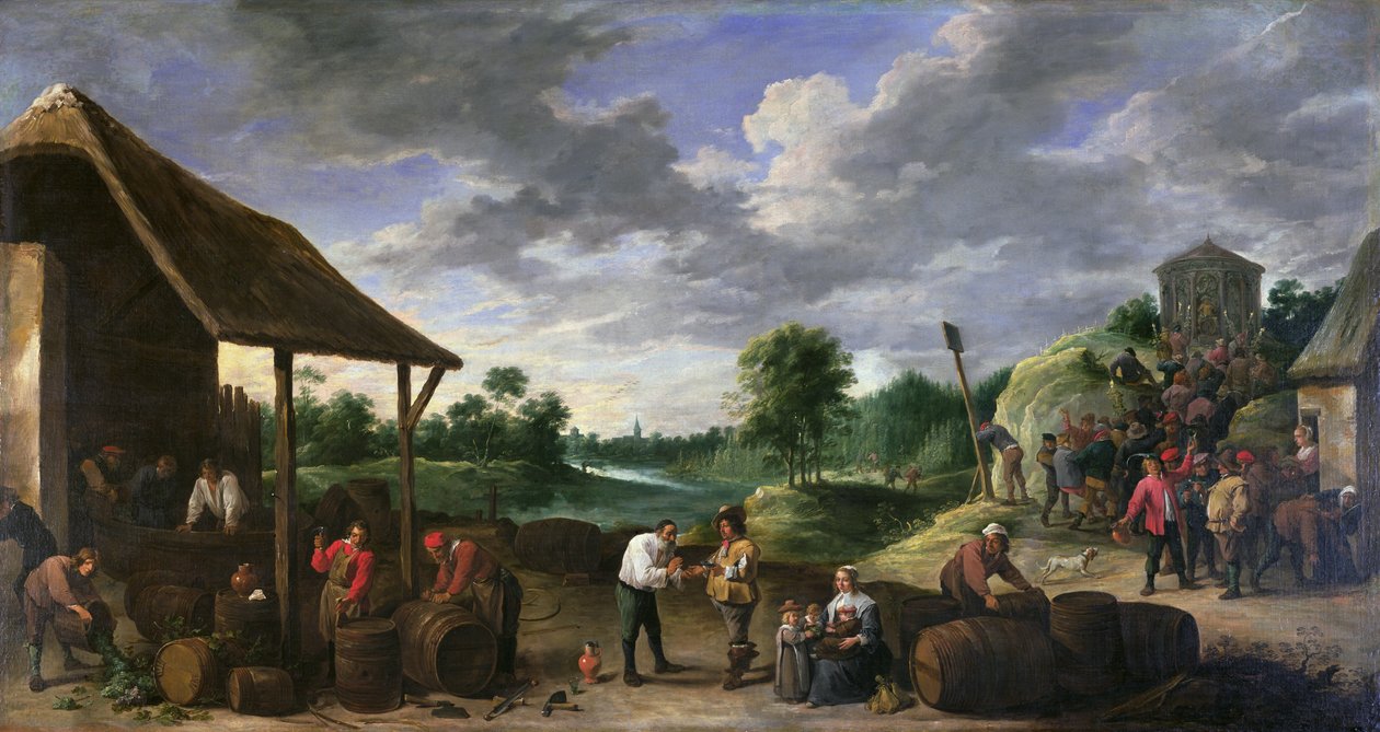 A colheita de vinho de David Teniers the Younger