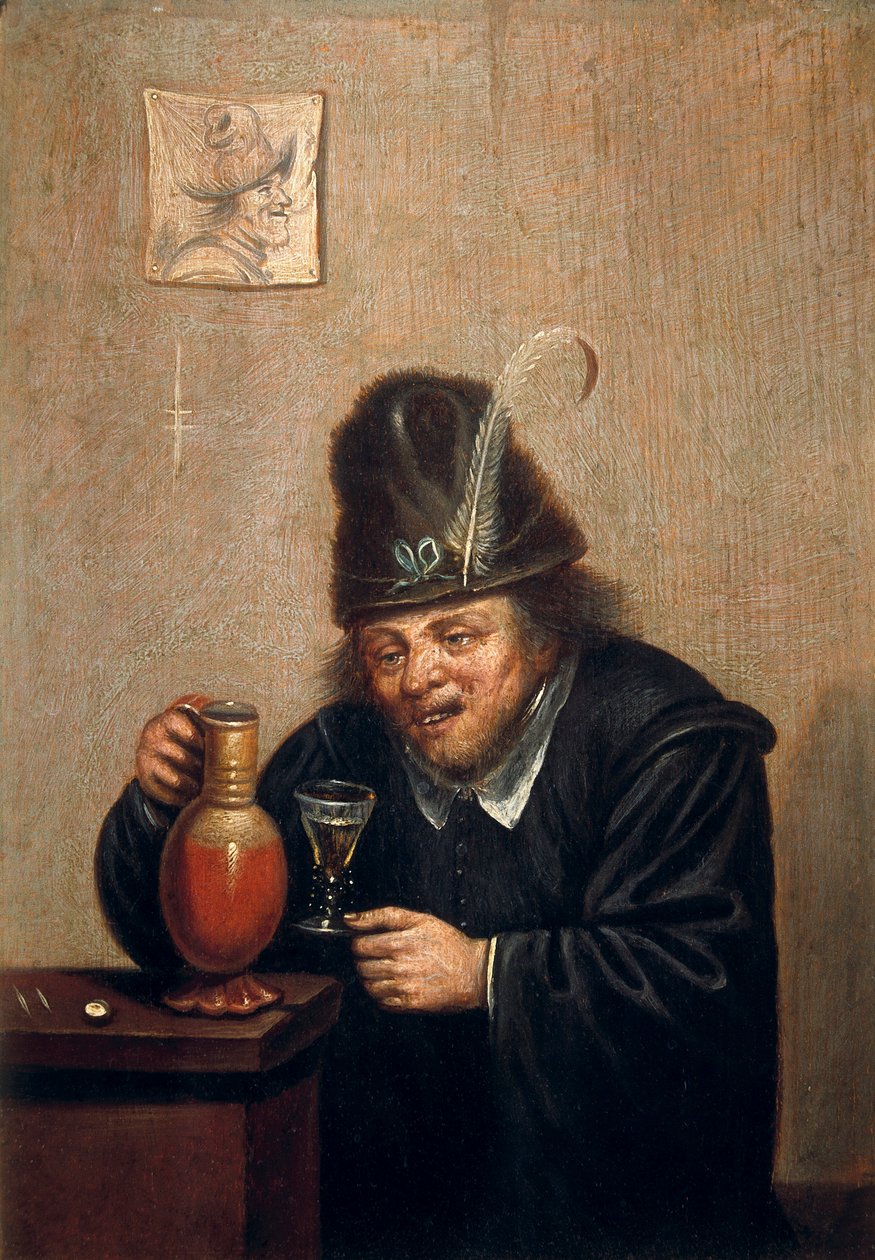 O bebedor de David Teniers the Younger