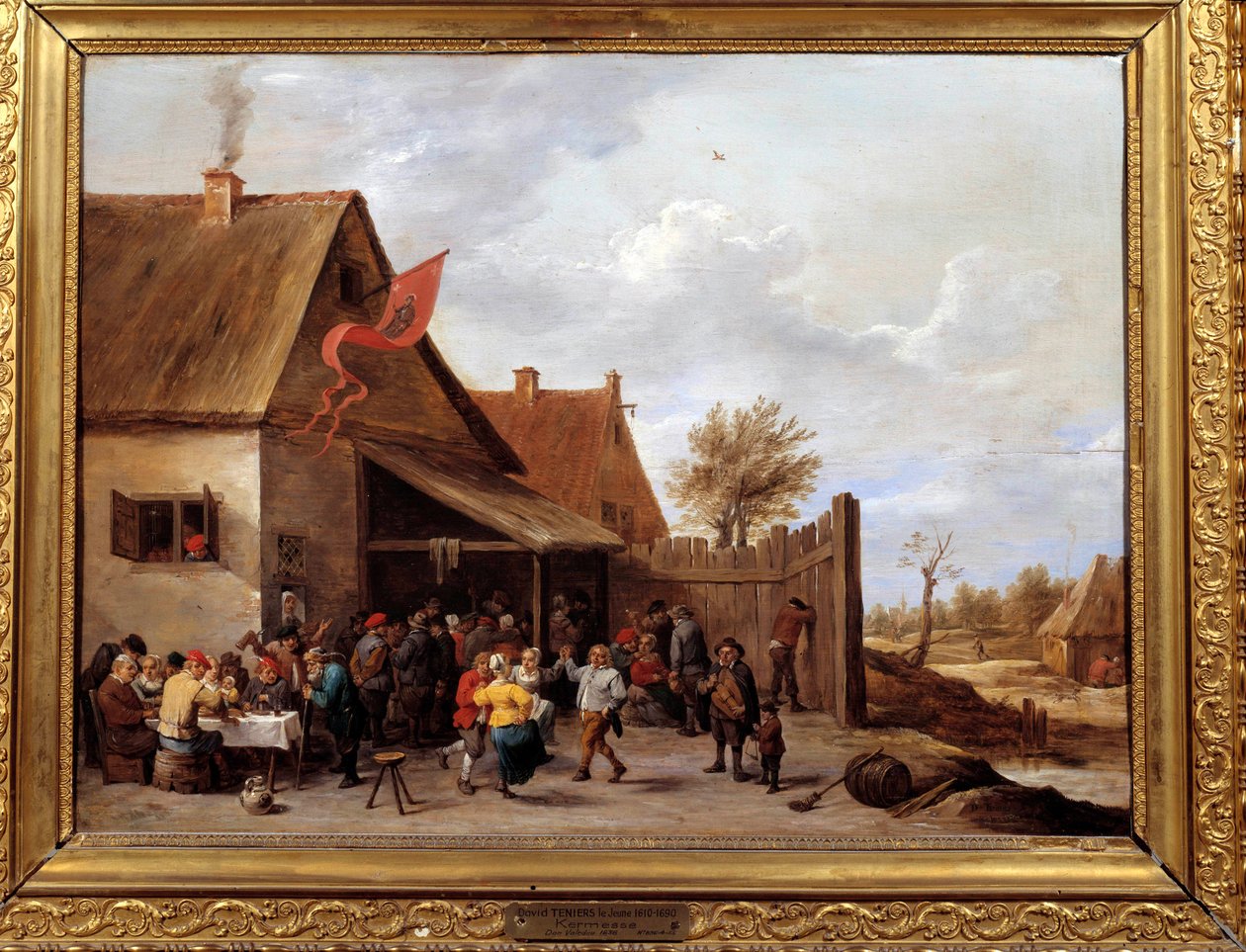 A Feira de Pintura de David Teniers II o jovem (1610-1690) Sol do século XVII. 0,43x0,58 m Montpellier, Musee Fabre de David Teniers the Younger