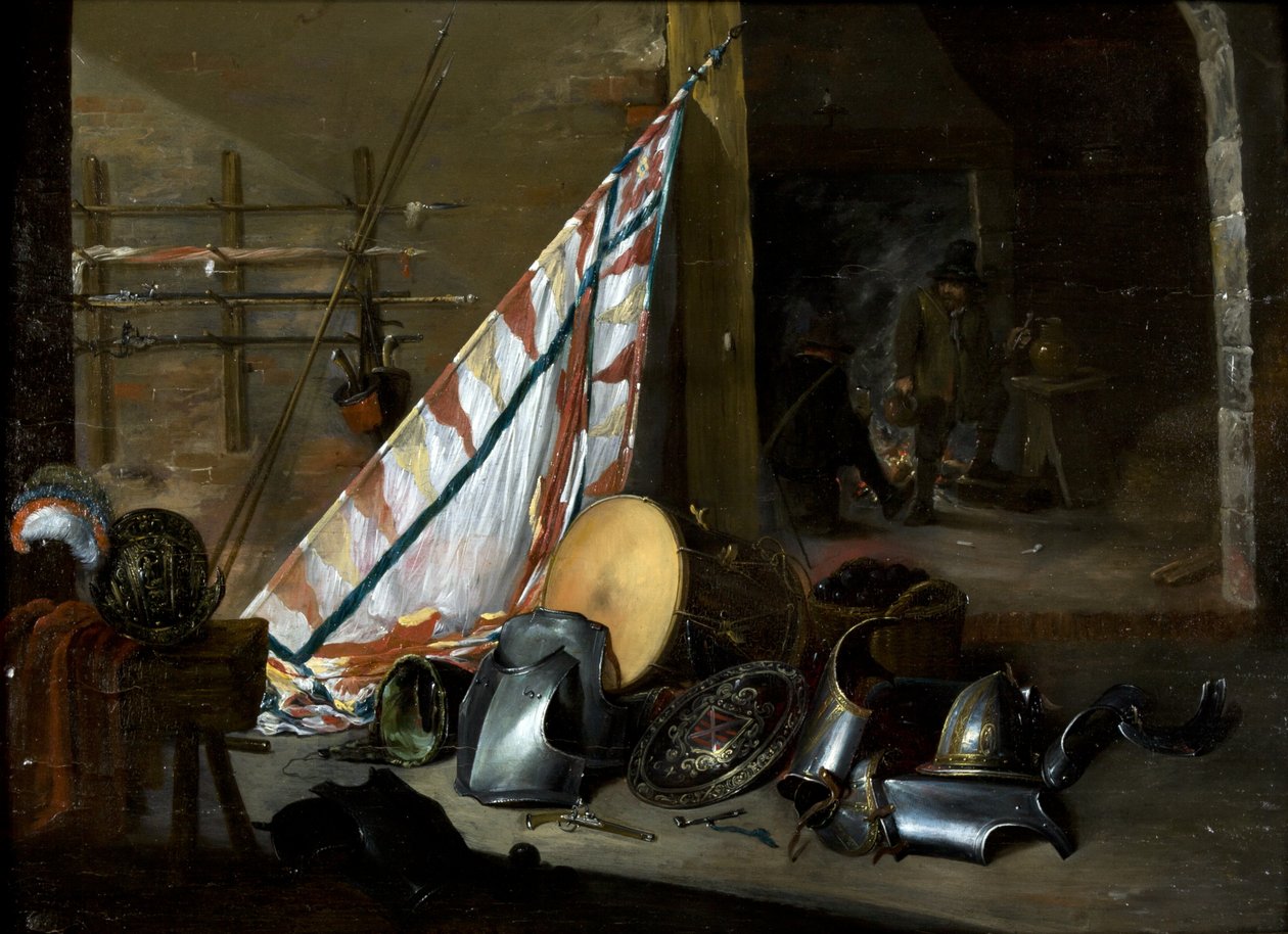 Interior de um arsenal, 1649 de David the Younger style of Teniers