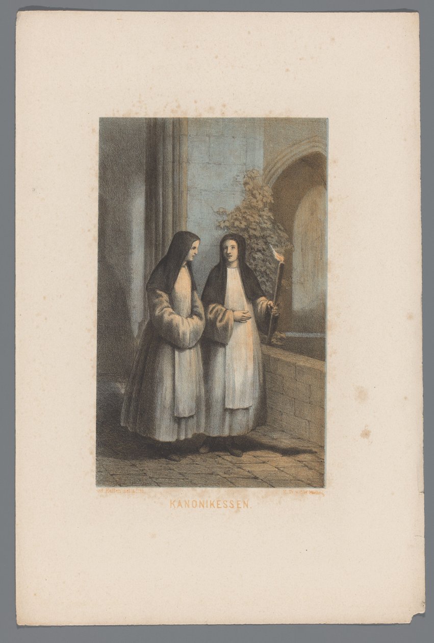 Duas canonesses regulares
Canonesses (título sobre o objecto) de David van der Kellen
