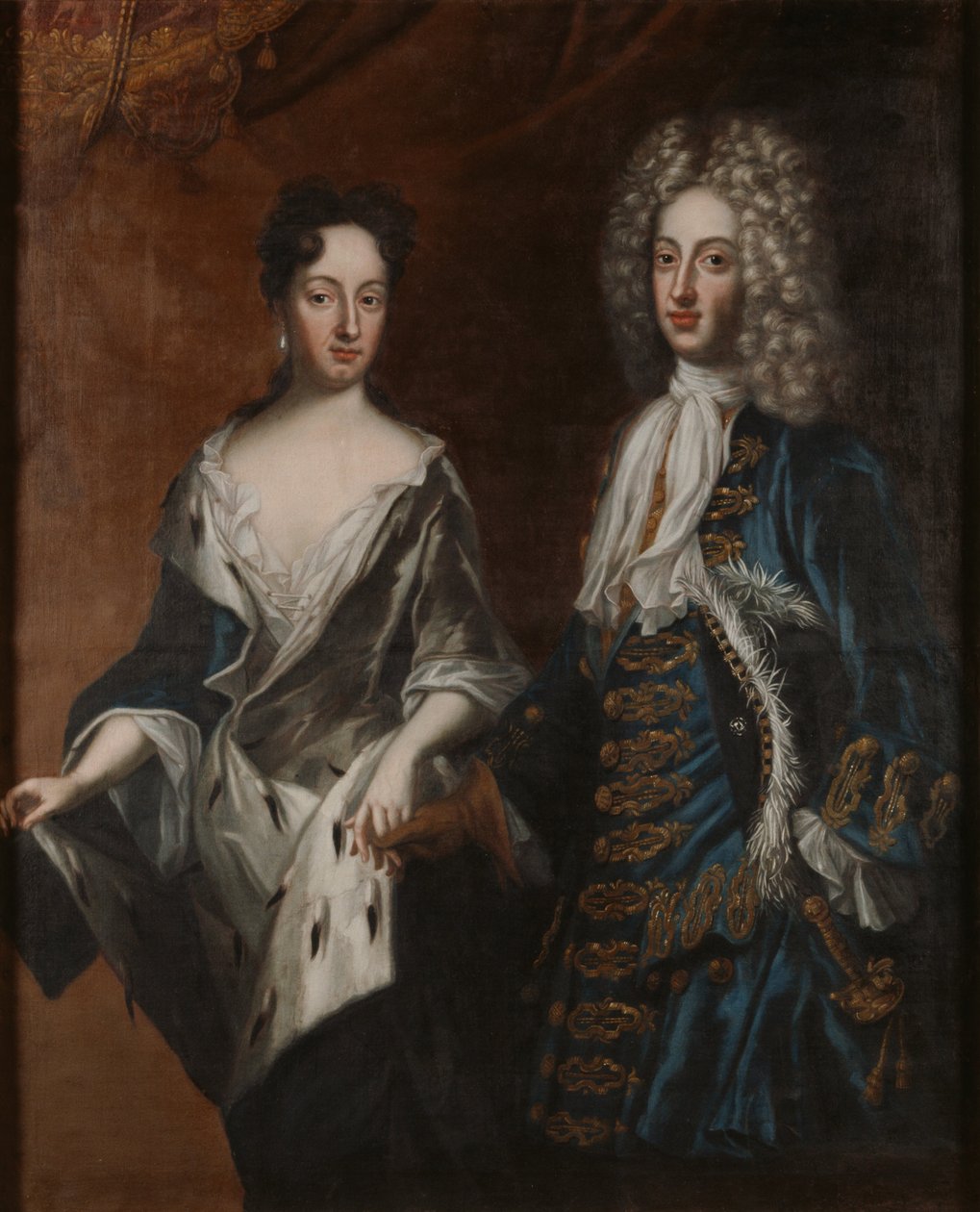 Frederico IV (1671-1702), duque de Holstein-Gottorp, e a sua esposa Edviges Sofia (1681-1708), princesa sueca de David von Krafft
