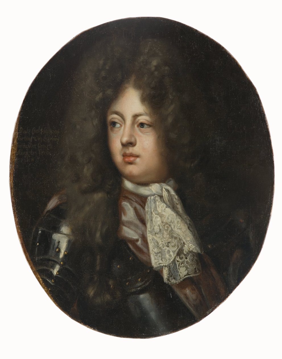 Le prince Charles (Karl) Philippe de Brunswick Lunebourg - Retrato de Charles Philipp (1669-1690), Príncipe de Brunswick-Lueneburg, de Krafft, David, von (1655-1724). Óleo sobre tela. Dimensão : 69,5x57 cm. Nationalmuseum Stockholm de David von Krafft