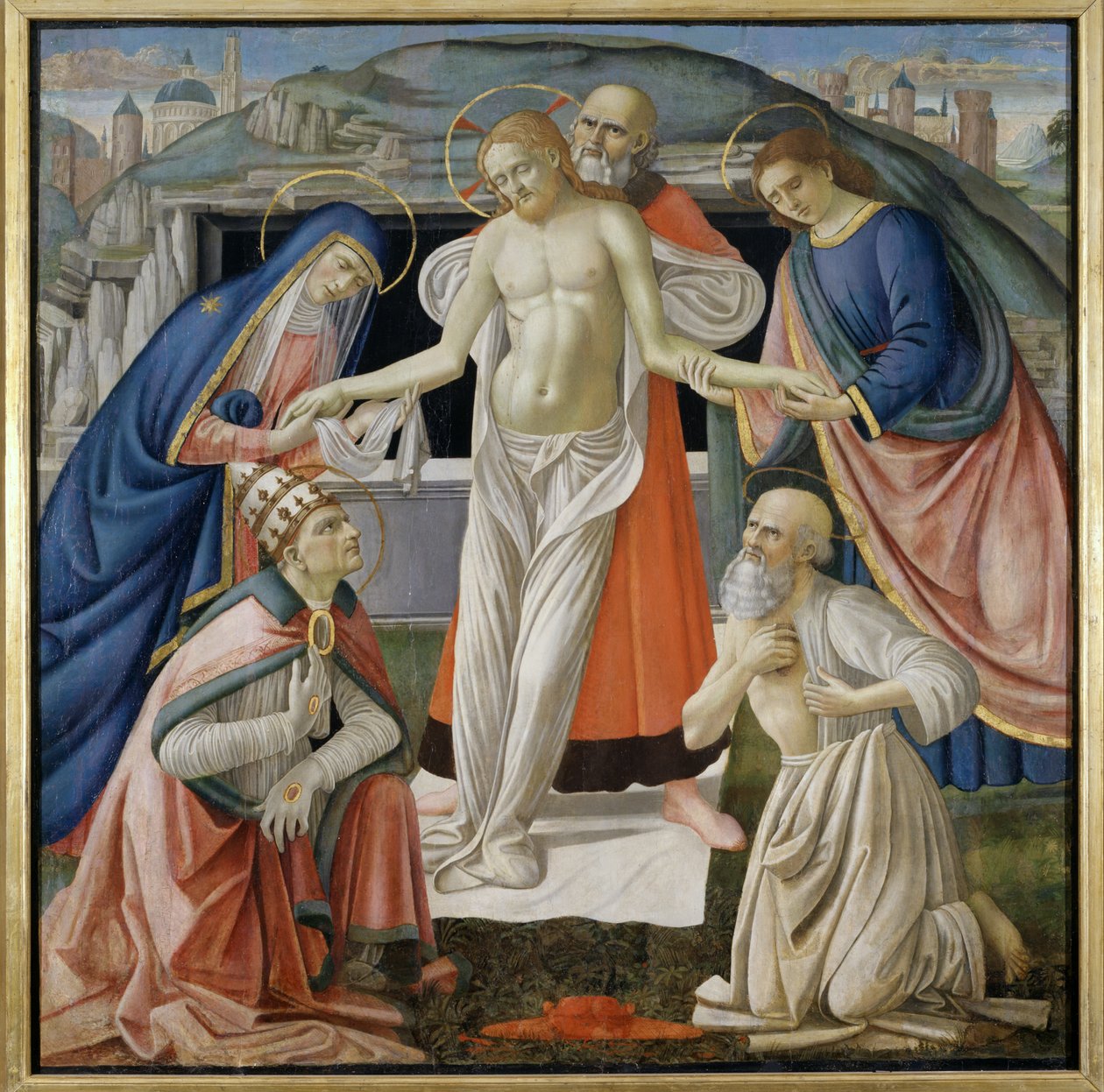 Pieta, 1479 (tempera no painel) de Davide Ghirlandaio