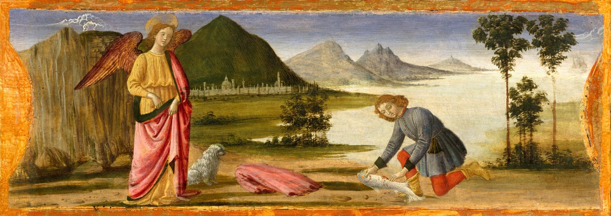 Tobias e o anjo, ca. 1479 de Davide Ghirlandaio