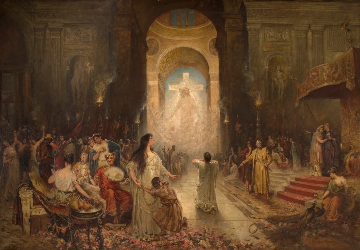 O sinal da cruz, 1897 | Davidson Knowles | Impressão de arte