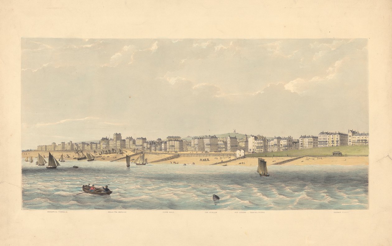 Brunswick Terrace, Bellevue Mansion, Câmara Municipal, Albion, Old Steine, Chapel Royal, German Place de Day and Co.
