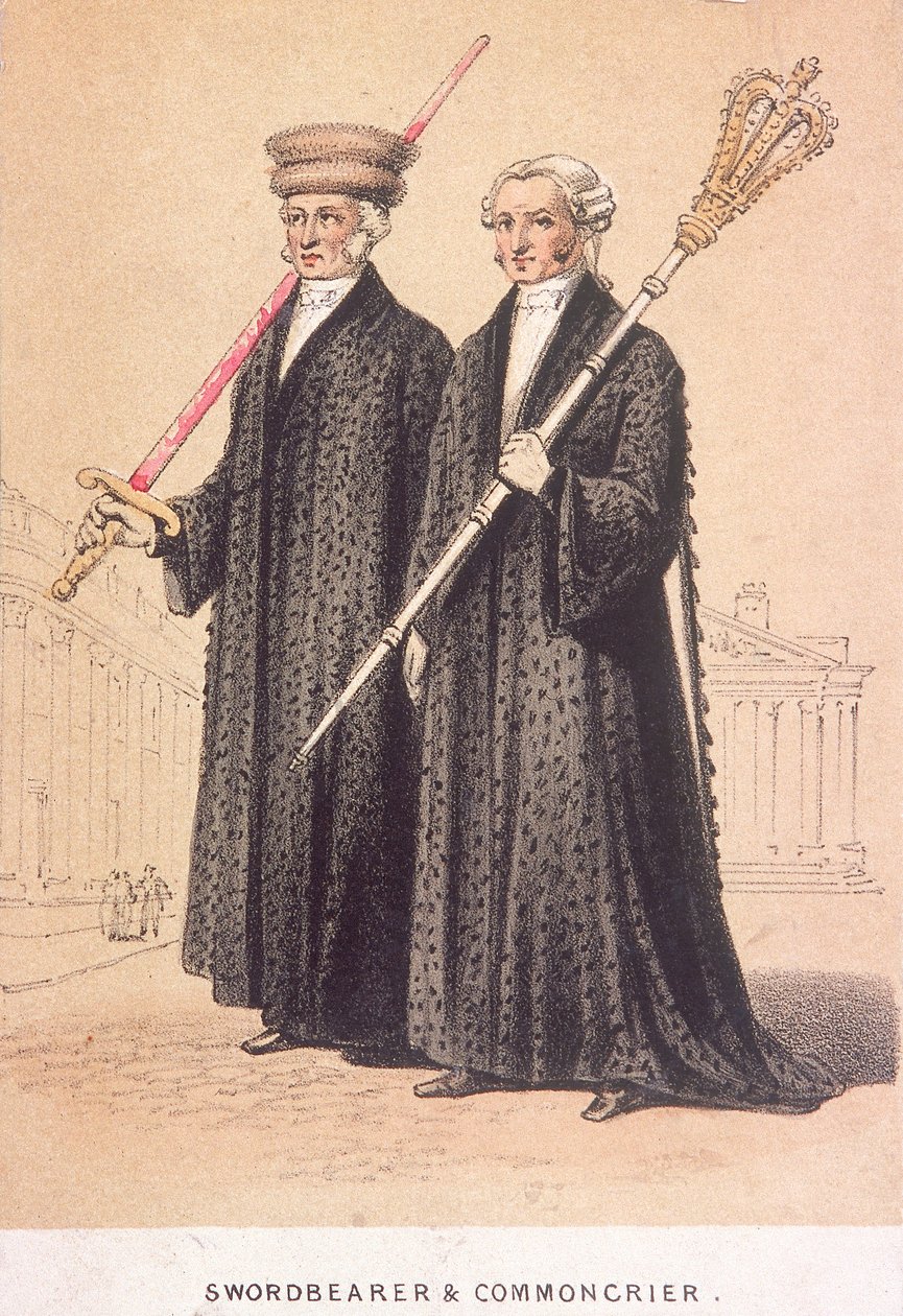 Um espadachim e um pregoeiro, 1855 de Day and Son