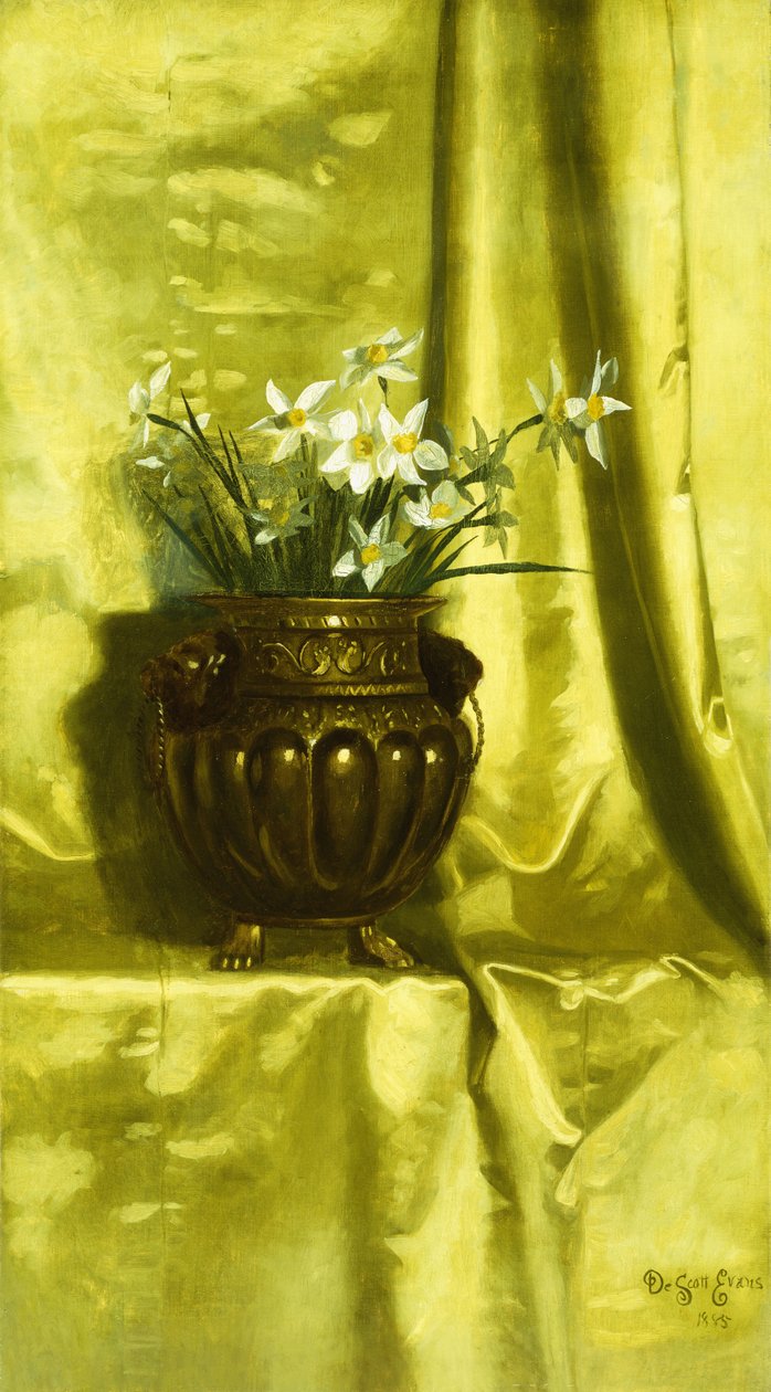 Narciso em um vaso de latão, de De Scott Evans