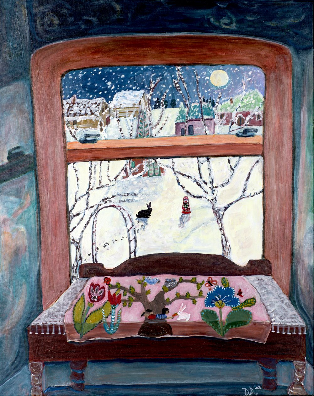 Appliqued, 2022 (acrílico sobre tela) de Deborah Eve Alastra