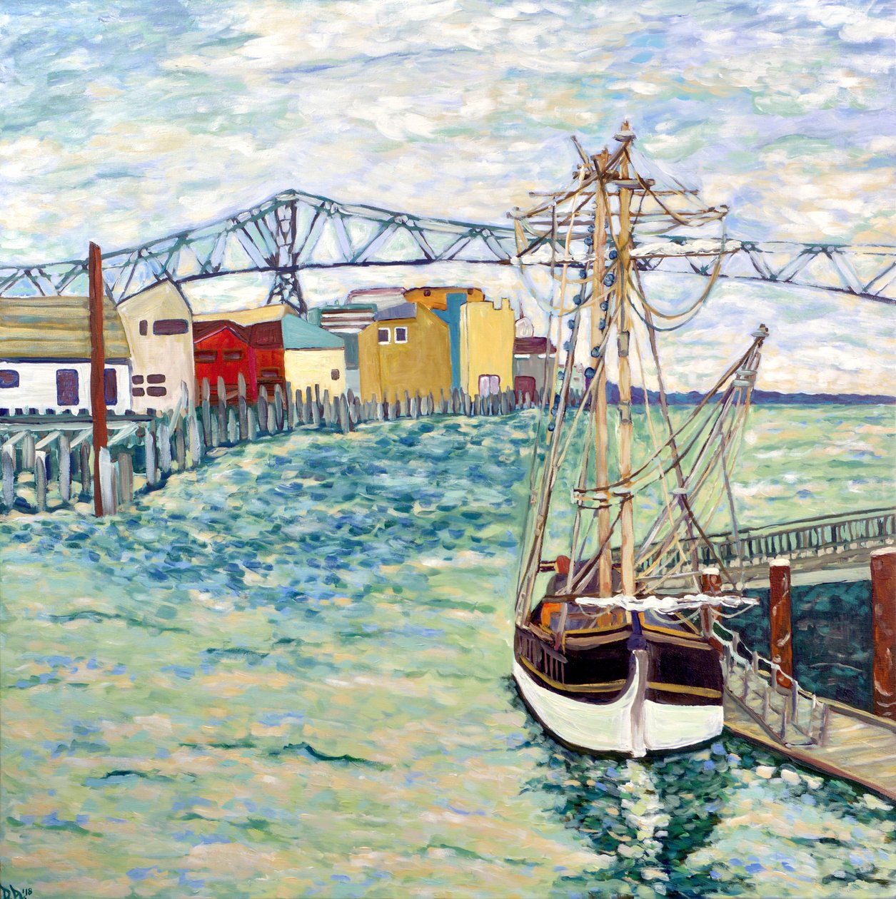 Barco Astoria, 2018 (acrílico sobre tela) de Deborah Eve Alastra