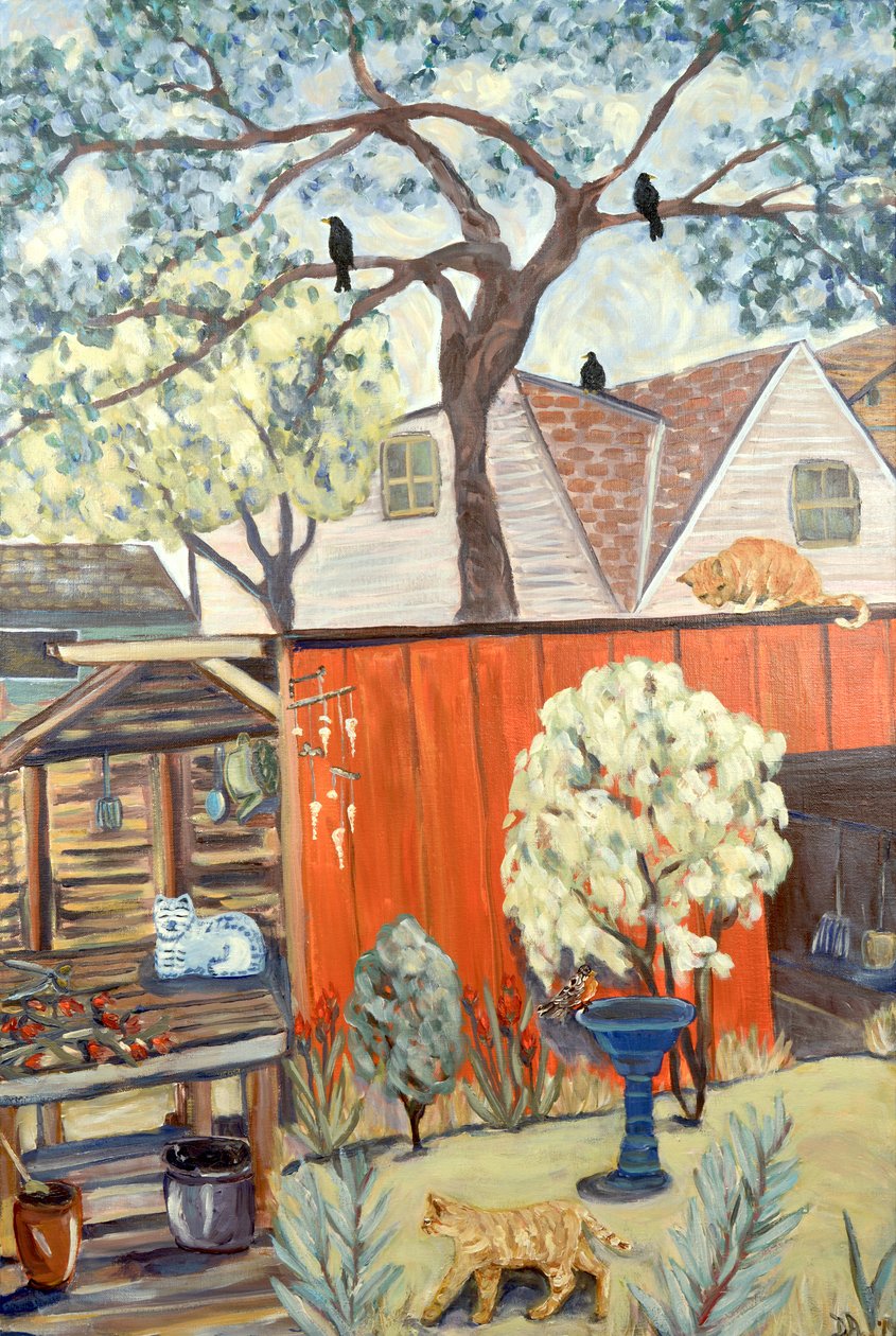Backyard Jungle, 2019 (acrílico sobre tela) de Deborah Eve Alastra