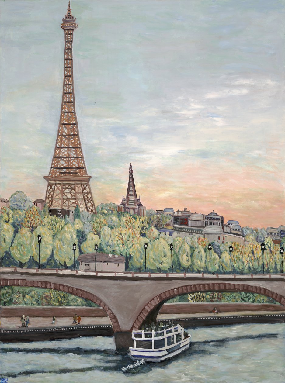 Vista da Torre Eiffel, 2017 (acrílico sobre tela) de Deborah Eve Alastra