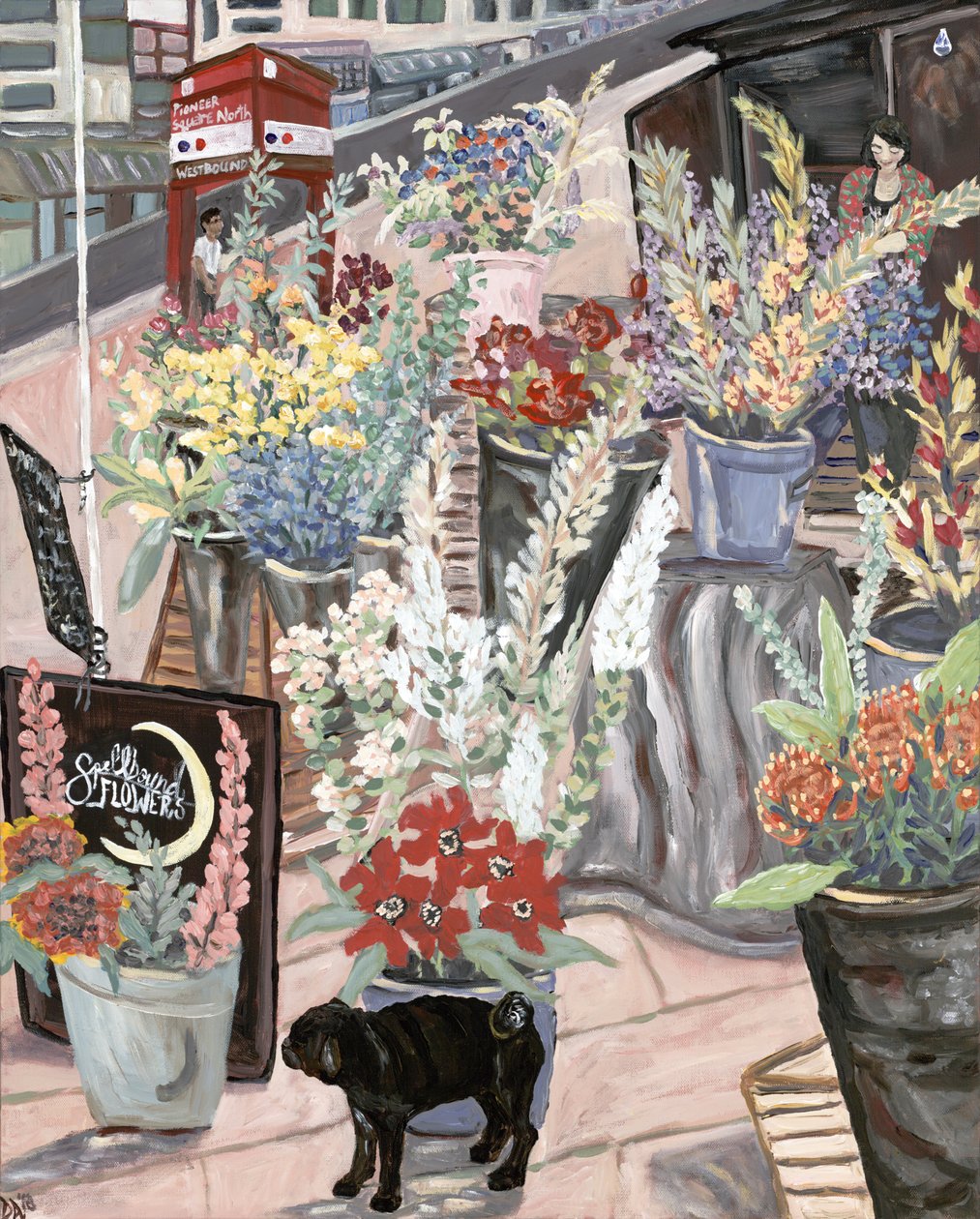 Dama das Flores, 2018 (acrílico sobre tela) de Deborah Eve Alastra