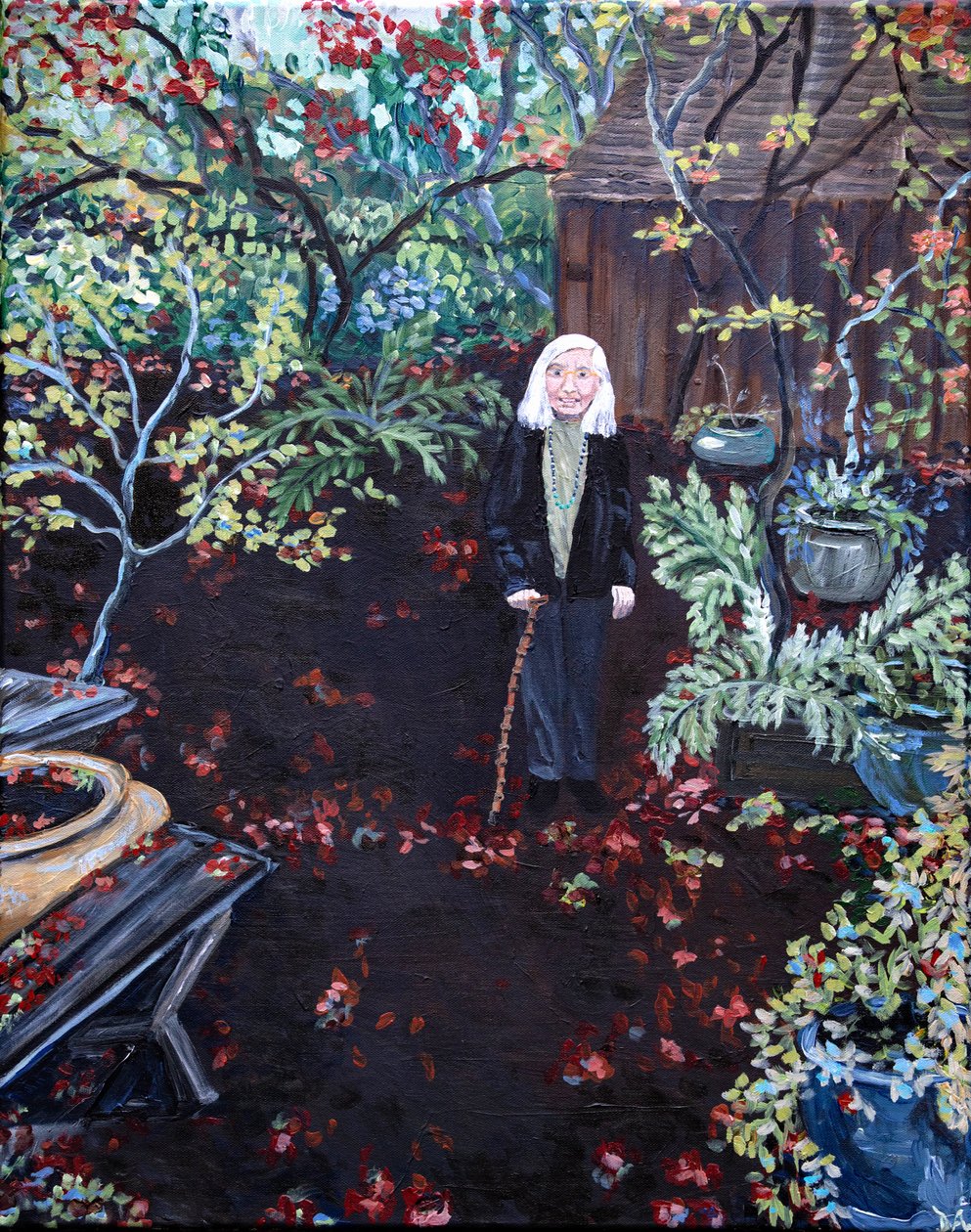 Jardim de Gladys, 2023 (acrílico sobre tela) de Deborah Eve Alastra