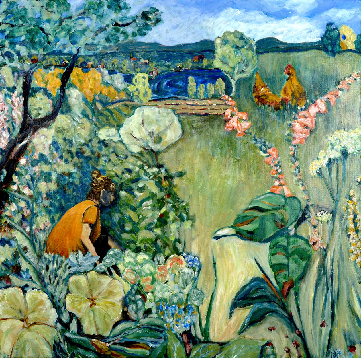 O jardim de MaIsha, 2020 (acrílico sobre tela) de Deborah Eve Alastra