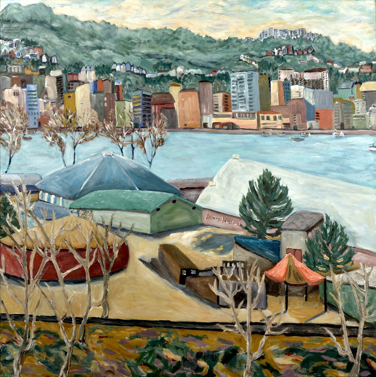 Vista de inverno dos Carvalhos, 2019 (acrílico sobre tela) de Deborah Eve Alastra